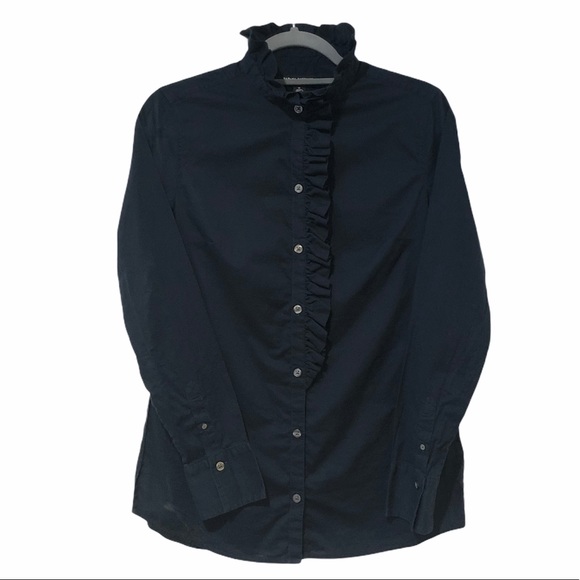 Banana Republic Tops - BANANA REPUBLIC Button Down Ruffle Front Top